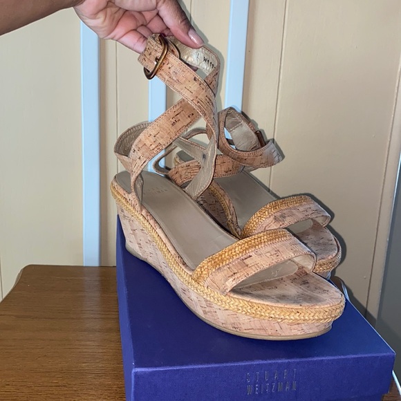 Stuart Weitaman Cork Sandals - Picture 1 of 10